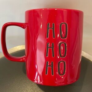 New Large Global Design Connections Holiday “HO HO HO” Mug Ceramic Red/Black